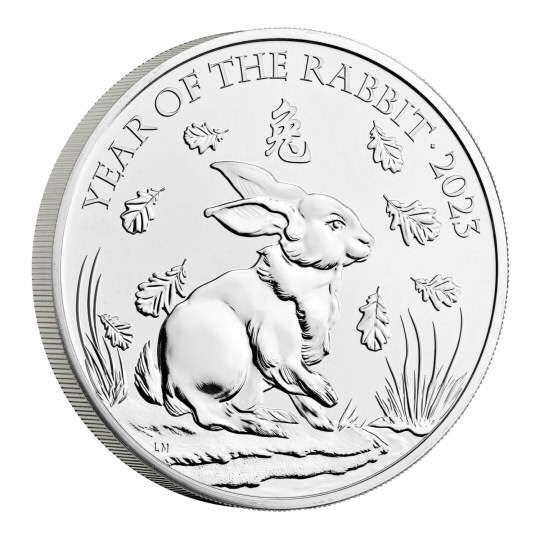Reverse: Elizabeth II 2023 £5 Lunar Year of the Rabbit