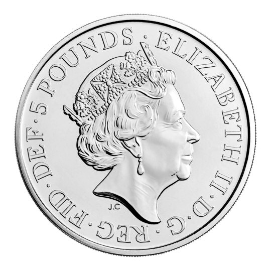Obverse: Elizabeth II 2023 £5 The Yale of Beaufort