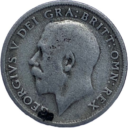 Obverse: George V 1920 Sixpence