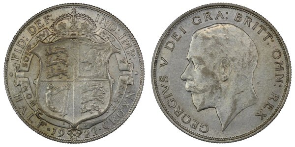 George V 1922 Half Crown
