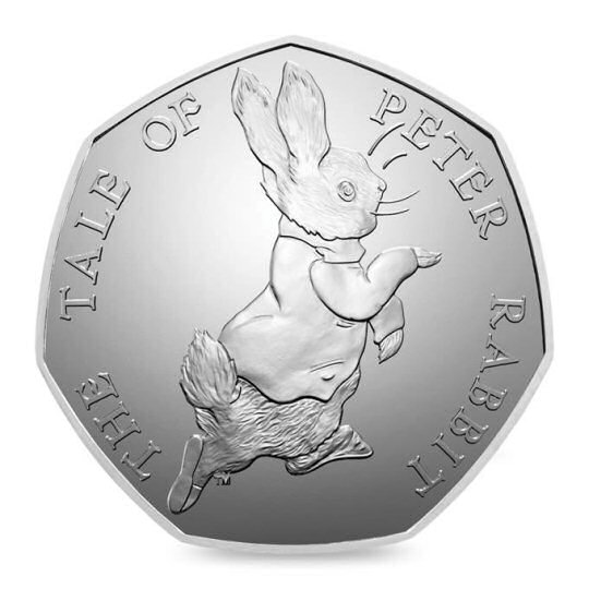 Reverse: Elizabeth II 2017 50p Peter Rabbit