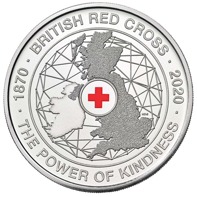 Reverse: Elizabeth II 2020 £5 British Red Cross 150th Anniversary