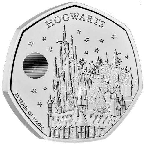 Reverse: Charles III 2023 50p Hogwarts School