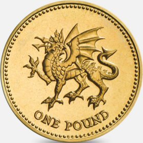 Reverse: Elizabeth II 2000 £1 Dragon