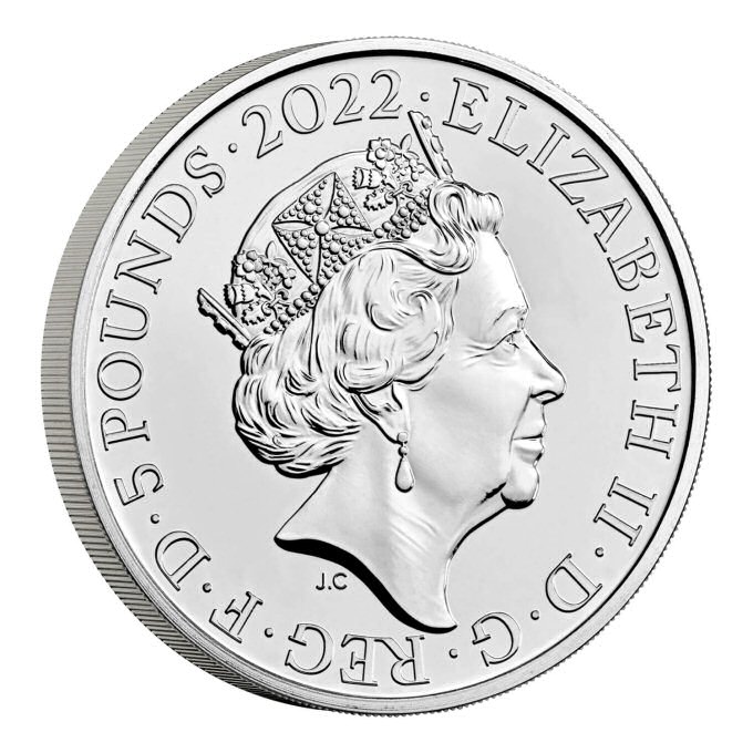 Obverse: Elizabeth II 2022 £5 Duke of Cambridge