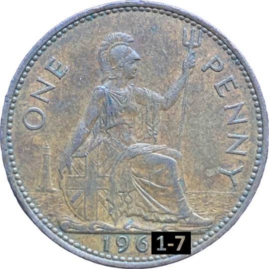 Reverse: Elizabeth II 1962 Penny