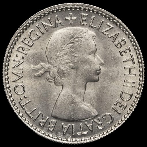 Obverse: Elizabeth II 1953 Sixpence