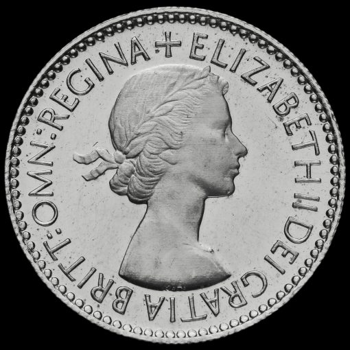 Obverse: Elizabeth II 1953 Sixpence Proof