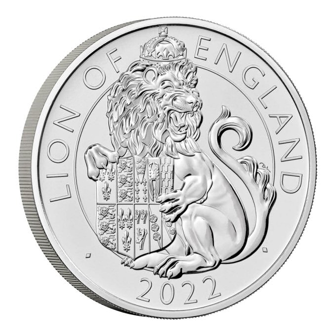 Reverse: Elizabeth II 2022 £5 Lion of England
