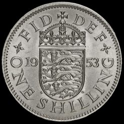 Obverse: Elizabeth II 1953 Shilling England