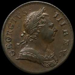 Reverse: George III 1772 Half Penny Error GEORIVS