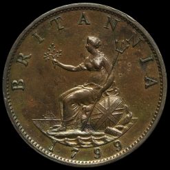Obverse: George III 1799 Half Penny
