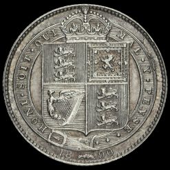 Obverse: Victoria 1890 Shilling