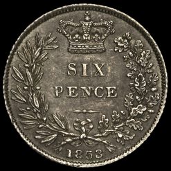 Obverse: Victoria 1853 Sixpence