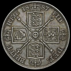 Obverse: Victoria 1887 Double Florin Roman I