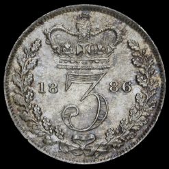 Obverse: Victoria 1886 Threepence