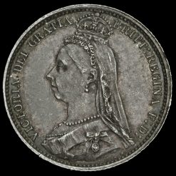 Reverse: Victoria 1887 Sixpence