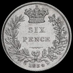 Obverse: William IV 1834 Sixpence