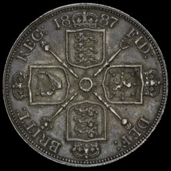 Obverse: Victoria 1887 Double Florin Roman I