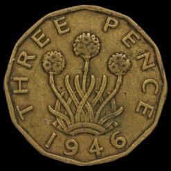 Obverse: George VI 1946 Threepence