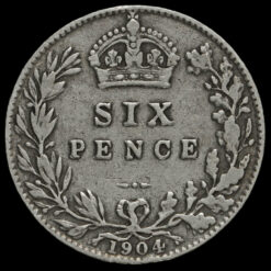 Obverse: Edward VII 1904 Sixpence