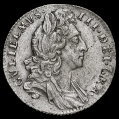 Reverse: William III 1696 Sixpence