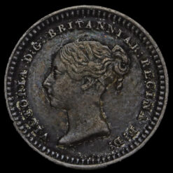 Reverse: Victoria 1843 Three Halfpence