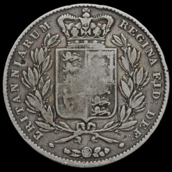 Obverse: Victoria 1845 Crown Star stops on edge