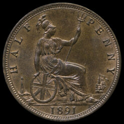 Obverse: Victoria 1891 Half Penny