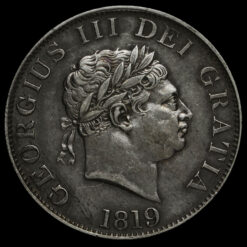 Reverse: George III 1819 Half Crown 9 over 8