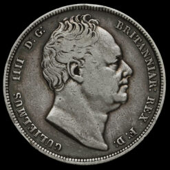 Reverse: William IV 1834 Half Crown W.W. in block