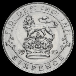 Obverse: George V 1915 Sixpence