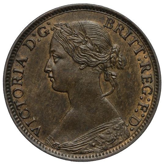 Obverse: Victoria 1869 Farthing