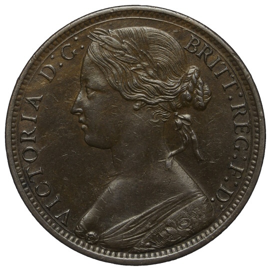 Obverse: Victoria 1869 Penny