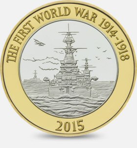 First World War Royal Navy £2 is worth £3.65