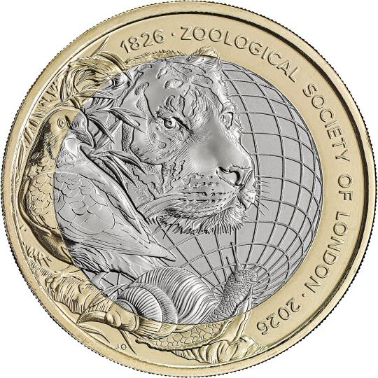Royal Mint 2026 Commemorative Coin Set 200 Years of the Zoological Society £2 Coin