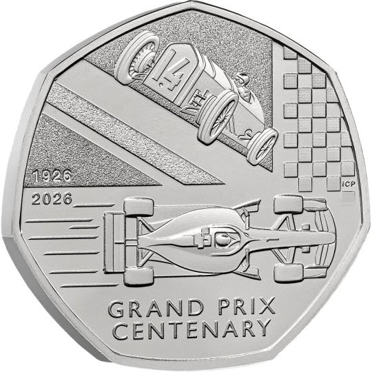 Royal Mint 2026 Commemorative Coin Set Grand Prix Centenary 50p