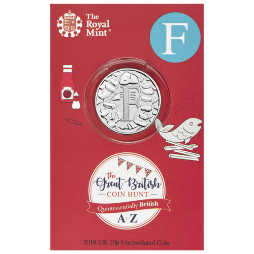2018 F for Fish & Chips 10p [Uncirculated - Royal Mint pack]