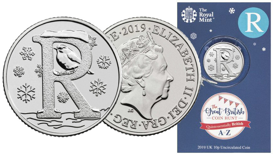 2019 R for Robin 10p [Uncirculated - Royal Mint pack]