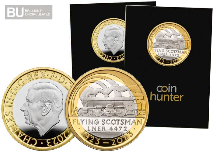 2023 Celebrating the Centenary of Flying Scotsman Â£2 Coin [Coin Hunter card]
