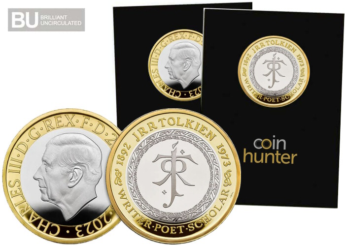 2023 Celebrating the Life and Work of JRR Tolkien Â£2 Coin [Coin Hunter card]