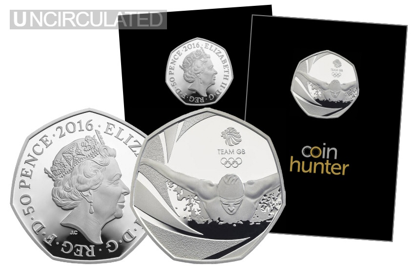 2016 Team GB 50p [Uncirculated - Coin Hunter card]