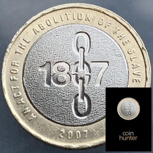 2007 Abolition of the Slave Trade Â£2 Coin [Coin Hunter card]