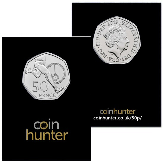 2019 Roger Bannister Brilliant Uncirculated 50p [Coin Hunter card]