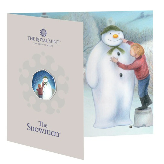 The Snowman 2021 Colour Brilliant Uncirculated 50p [Royal Mint pack]