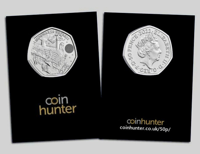Harry Potter Hogwarts Express 2022 UK 50p Brilliant Uncirculated Coin [Coin Hunter card]