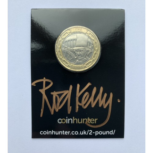 2006 Brunel Engineer Circulated Â£2 [Coin Hunter card] signed by designer Rod Kelly