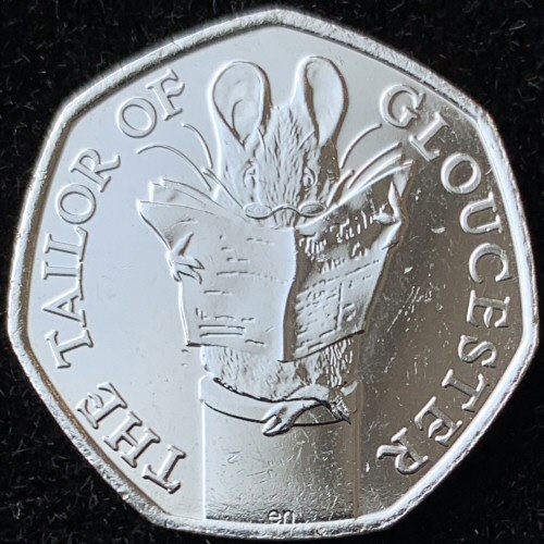 2018 Beatrix Potter The Tailor of Gloucester 50p [Uncirculated]