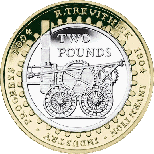 2004 Trevithick Steam Locomotive £2 Coin