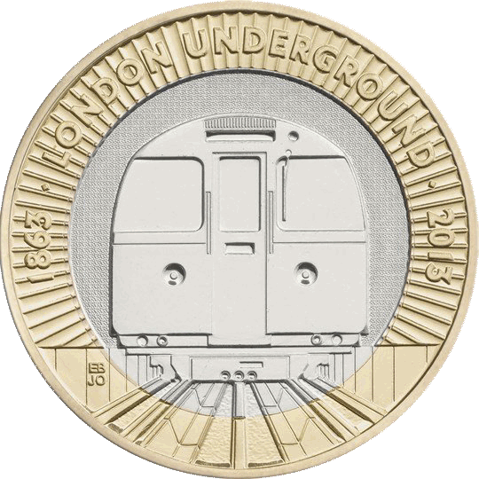2013 London Underground Train £2 Coin